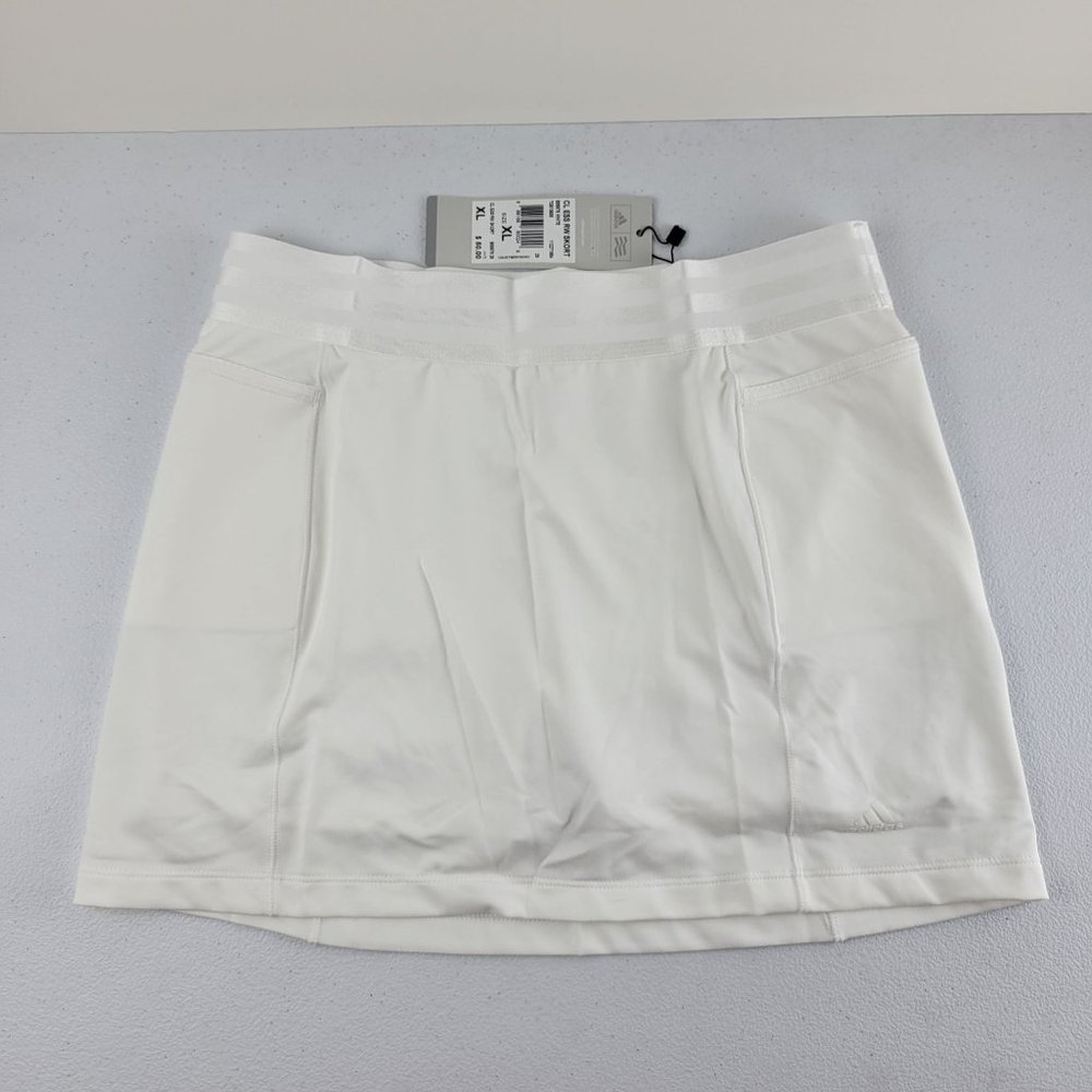 Adidas Essentials Golf Skort Tennis Pockets Lined Skirt XL Kids White NWT